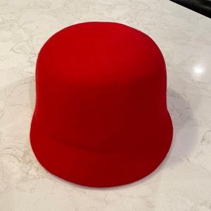 Red Kate Spade hat with large bow